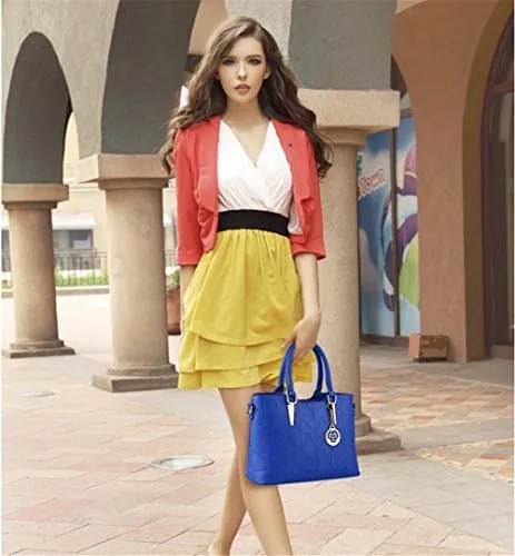 Vista 2 de Bolsa para mujer de piel Lizhigu, Satchel, estilo Tote, de mano o para el hombro
