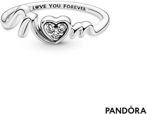 Vista 2 de PANDORA Anillo de corazón para mamá