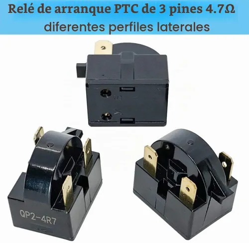 Vista 3 de QP2-4.7/QP2-4R7 4.7Ohm Refrigerador 3 Pin PTC Start/Starter Relay