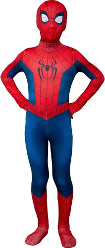 Vista 5 de Marvel Spider-Man Brand New Day - Disfraz oficial de Halloween Zentai para jóvenes, de lujo, elástico bidireccional, elastano con aberturas