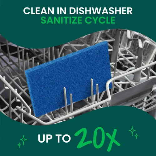 Vista 8 de Scotch-Brite Esponja de Limpieza sin Rayado, Estropajo Eficaz + Suave para Limpieza Doméstica, 48 Esponjas para Platos, Ollas y Sartenes