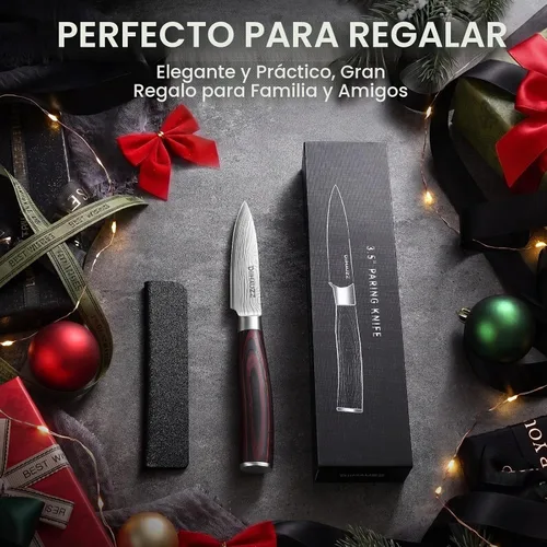 Vista 8 de DiiHAUZZ Paring Knife, 3.5 Inch Fruit Knife, High Carbon Stainless Steel