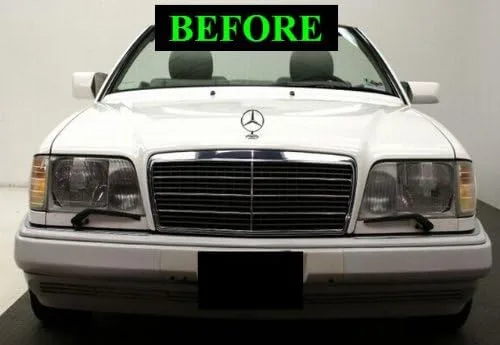 Vista 2 de Compatible con Mercedes-Benz 1984-1995 W124 W201 190E 190D 300D 300CE 400E 500E E320 E420 E500 E320D 300E 300TD Clase E Kit de rejilla cromada