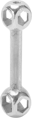 Vista 2 de Llave portátil 10 en 1 de 0.236-0.630 in a prueba de herrumbre multi funcional hueso de perro hexagonal llave para reparación de bicicletas