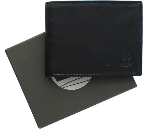 Vista 5 de Timberland Billetera de seguridad para hombre Wellington de cuero RFID plegable