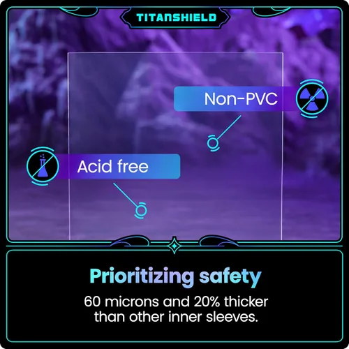 Vista 6 de TitanShield 200 fundas interiores de tarjeta de 60 micrones ultra transparentes de tamaño estándar, ajuste perfecto exacto. Perfectas para doble