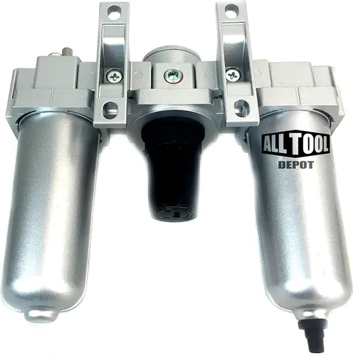 Vista 4 de Unidad de control de aire FRL de servicio pesado de 3/4" con drenaje automático C706NA