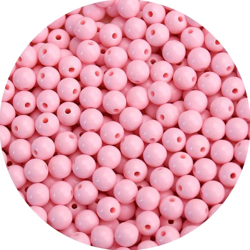 Vista 47 de BONNY BOXX 2000 piezas 4 mm cuentas redondas de acrílico de zafiro suave, bolas de plástico de chicle de burbujas, cuentas gruesas de bolas