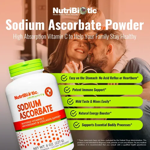 Vista 2 de Nutribiotic - Polvo cristalino atenuado de ascorbato de sodio, 728177004507, 1, 1