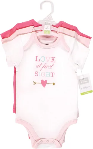 Vista 68 de Hudson Baby baby-girls Cotton Bodysuits 3-pack