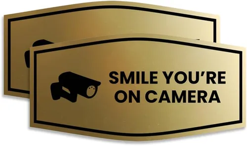Vista 20 de Fancy Smile You're On Camera Letrero (negro) - Mediano (1 unidad)