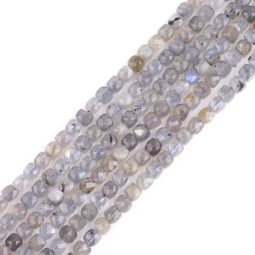 Vista 19 de GEM-Inside - Cuentas espaciadoras pequeñas de 0.098 in de espinela negra natural, cuentas espaciadoras en forma de cubo facetado, cuentas para hacer
