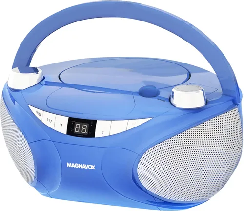 Vista 10 de Magnavox MD6949 Boombox de CD portátil de carga superior con radio estéreo AM/FM y tecnología inalámbrica Bluetooth en negro Compatible