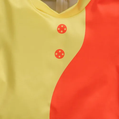Vista 5 de Sundrop - Disfraz de luna para niños, juego de dibujos animados de payaso, cosplay para niños y niñas, overol de Halloween para niños de 5 a 12 años