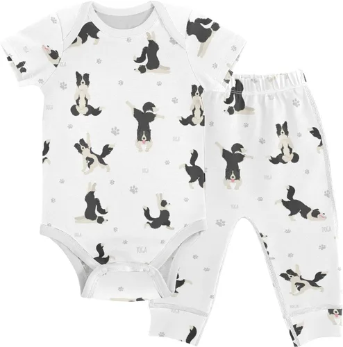 Vista 27 de vvfelixl Conjunto de mamelucos de bebé, pantalones y gnomo, hongo, manga corta, ropa de bebé para niños y niñas, 3M Multi1