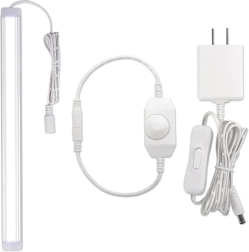 Vista 7 de Barra de luz LED para debajo del gabinete, luz de barra única de 12 pulgadas para iluminación de gabinete de cocina, interruptor de atenuación