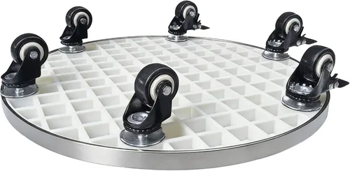 Vista 2 de ARTLINE Soporte rodante resistente para plantas con ruedas de bloqueo, base de rodillo para macetas de 23 pulgadas para árboles grandes en macetas