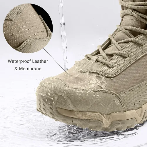 Vista 3 de Coostar Men's Water-Resistant Work Boots Lightweight Tactical Boots Non-Slip Hiking Boots for Men