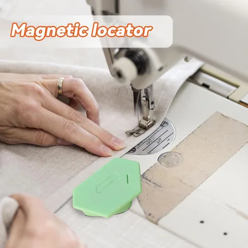 Vista 5 de Guía magnética de costura para máquina de coser, nueva herramienta multipropósito mejorada con imán poligonal fuerte, guía de hendir poligonal