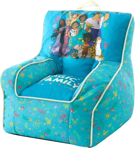 Vista 8 de Idea Nuova Nickelodeon Blue's Clues - Puf de nailon para niños pequeños con ribetes y asa de transporte superior, grande
