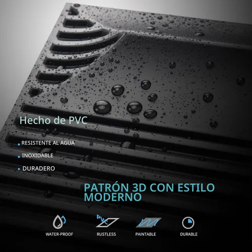 Vista 3 de Art3dwallpanels Panel de pared 3D de PVC para decoración de pared interior, 19.7 x 19.7 pulgadas, paneles de pared 3D de PVC, paneles de pared