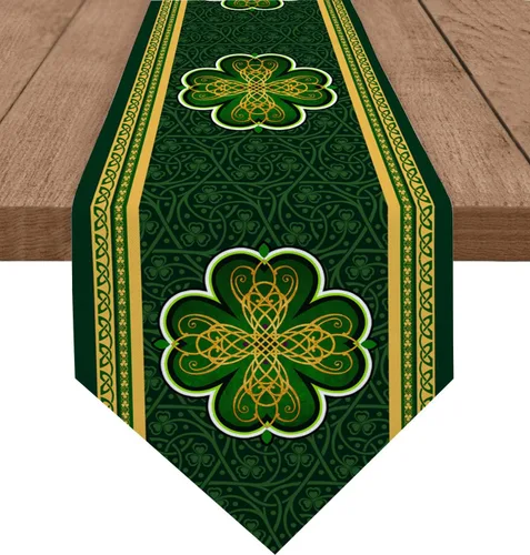 Vista 14 de Camino de mesa de corazón de amor para el día de San Valentín, camino de mesa de arpillera antideslizante, decoración retro de lino para casa