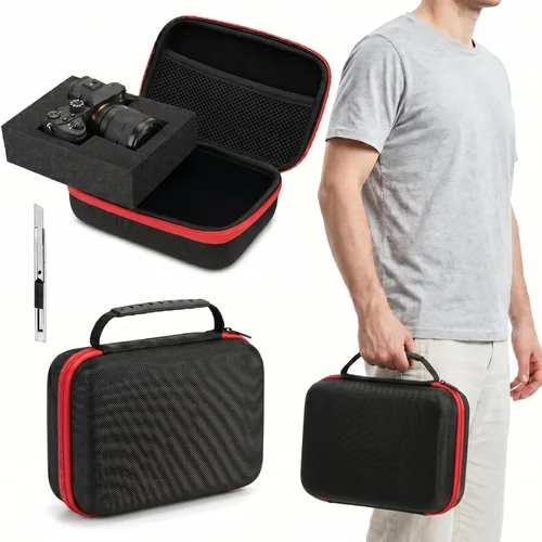 Vista 16 de Relaxweex Funda rígida de EVA con espuma personalizable de 7.1 x 4.7 x 3.1 pulgadas, funda protectora de transporte de EVA a prueba de golpes