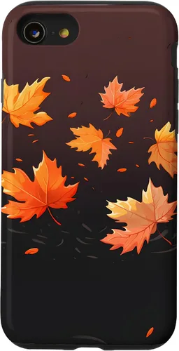 Vista 18 de Autumn Maple Leaves Swirling in The Wind Case for iPhone 17