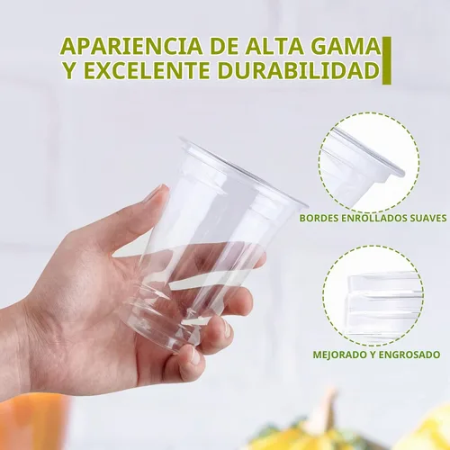 Vista 4 de Lilymicky Paquete de 1000 vasos de plástico transparente de 10 onzas, vasos 10 oz - 1000 ct