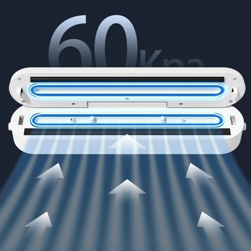 Vista 6 de FIRE HIVE Máquina selladora al vacío para alimentos, modo seco y húmedo, succión fuerte de 60 KPa, sellado rápido de 22 segundos, máquina de sellado