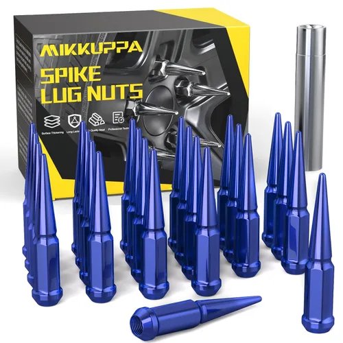 Vista 25 de MIKKUPPA Tuercas de llanta con pinchos M14x1.5, repuesto para Chevy Silverado GMC 2500 Cromo