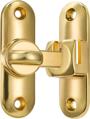 Vista 9 de INIRET Pestillos de puerta de granero negros, cerradura de puerta de 90/180 grados, herrajes de pestillo de puerta abatible