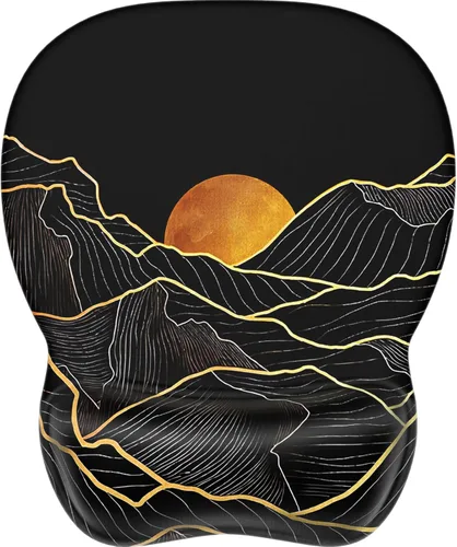 Vista 19 de MROCO - Alfombrilla ergonómica para mouse con reposamuñecas de gel, 9.4 x 8.1 pulgadas, color negro Ergonomic Shape Design for Pain Relief