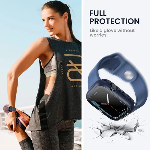 Vista 5 de Tensea - Funda protectora de pantalla impermeable para Apple Watch (2 en 1) para Apple Watch Serie SE 6, 5, 4, accesorios de 40 mm, iWatch protector