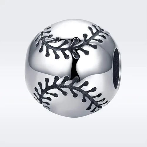 Vista 2 de Sport Bead Charms 925 Sterling Silver USA Rugby Football Basketball Volleyball Golf Club Bat Mitten European Charm Bracelet
