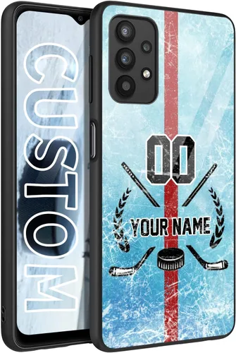 Vista 14 de Personalized Ice Hockey vs Name Number US Flag Decor Rubber Cover Phone Case for Galaxy America Fire