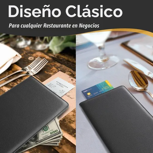 Vista 5 de CoBak Presentadores de Cheques para Restaurante, Soporte para Tarjetas de Cheques de Invitados, Soporte para Facturas de Restaurante, Presentadores