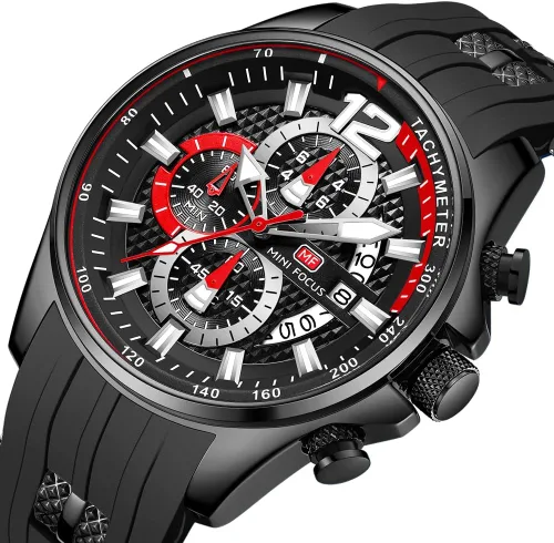Vista 2 de KXAITO Relojes para hombre, reloj cronógrafo deportivo militar, resistente al agua, correa de cuero de silicona luminosa, relojes casuales