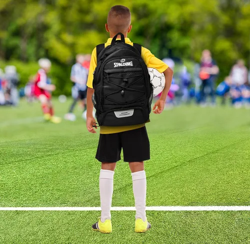 Vista 8 de Mochila de Fútbol Spalding, Bolsa Deportiva con Compartimento para Balones y Zapatos, Uso para Bolsas de Atletismo, Balón Deportivo de Baloncesto