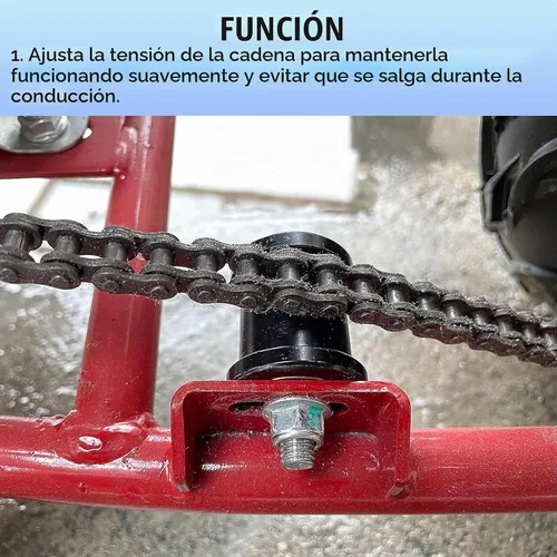 Vista 3 de YOXUFA Tensor de Cadena de Mini Bicicleta con Rodillo de Reemplazo de 1-3/4" para Coleman CC100X CT100U Baja DB30 Doodlebug Motovox MBX10 MBX11