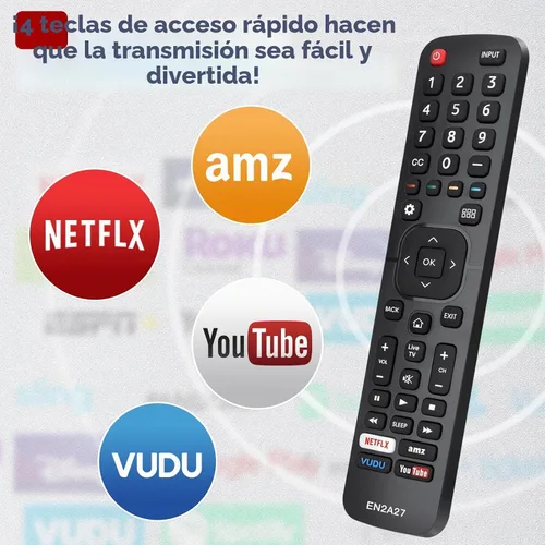 Vista 3 de Nuevo reemplazo universal Sharp aquos TV Control remoto EN2A27 compatible con Sharp Hisense Control remoto LCD LED HDTV Smart TV Control remoto