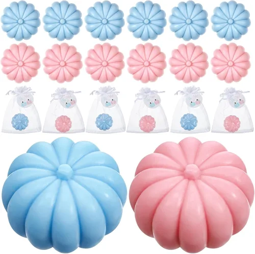 Vista 8 de Maxcheck 12 juegos de calabazas de otoño para baby shower, regalos de fiesta de jabón, incluye etiquetas temáticas de jabón de calabaza, bolsa