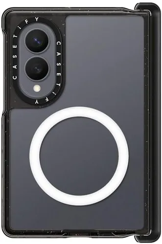 Vista 2 de CASETiFY Funda para Galaxy Z Fold8 - Impacto magnético transparente negro claro negro