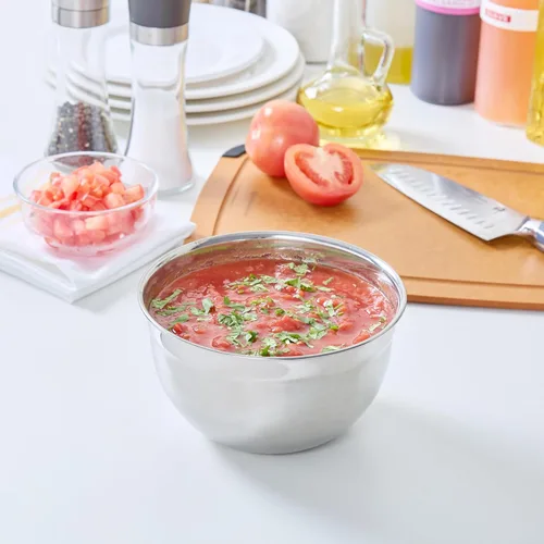 Vista 7 de Restaurantware Met Lux - Cuencos de metal de 2 cuartos de galón, 1 cuenco de harina alemán profunda, resistente a la corrosión, apto