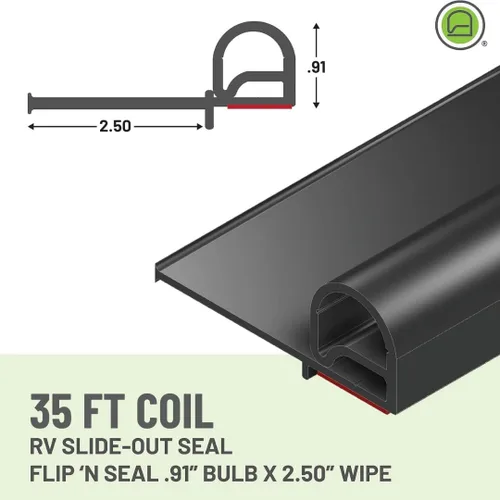 Vista 2 de 4002898 Sello Deslizante para RV Bulbo de 0.91" x Limpiador de 2.5" (40 pies)