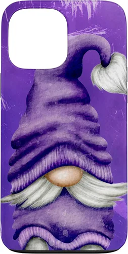 Vista 24 de Cute Gnome Graphic for Gardener and Spring and Summer Purple Case for iPhone 17