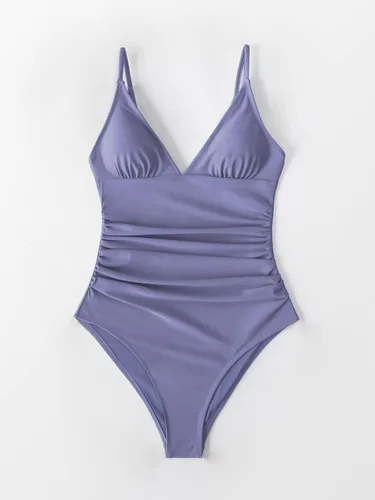 Vista 4 de CUPSHE - Traje de baño de una pieza para mujer, con control de abdomen y cuello en V