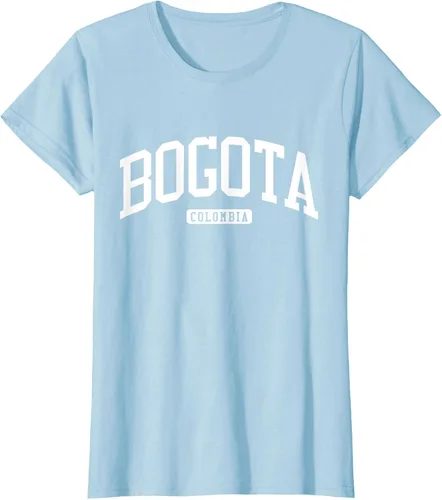 Vista 29 de Camiseta estilo universitario de Bogotá Colombia, Negro