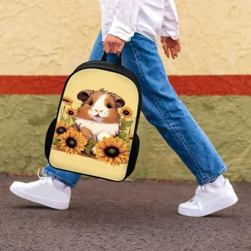 Vista 21 de HUGS IDEA Los animales frescos 3D niños escuela libro bolsa niños impresión mochilas, Baloncesto, Moderno