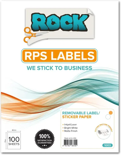 Vista 3 de Rock Papel adhesivo extraíble para tijeras, 8.5 x 11 pulgadas, 25
